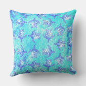 Coussin Blue Sea Turtle Print (Verso)