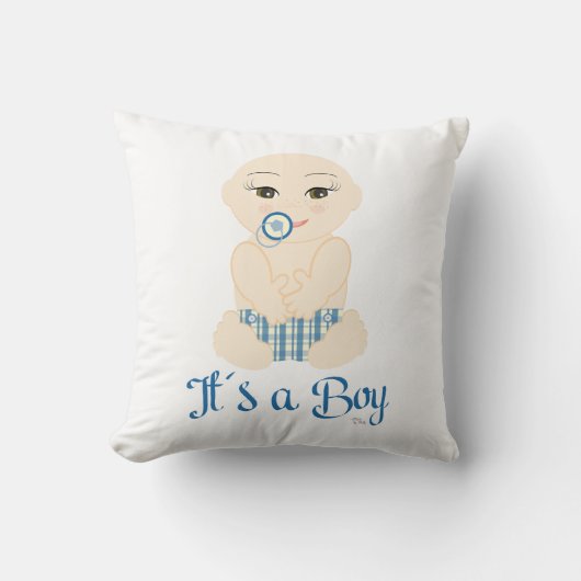 Coussin Blue Shades Newborn Design (Recto)