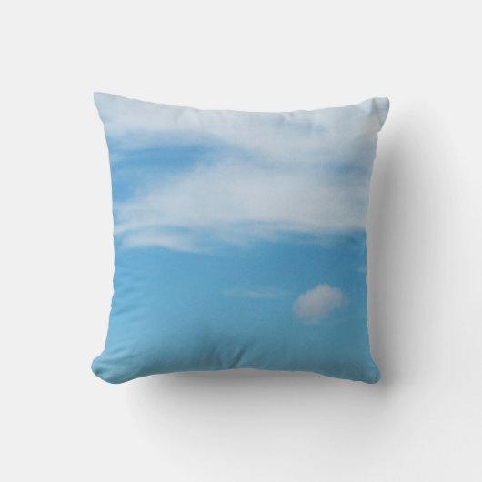 Coussin Blue Sky Lumière Clouds Fluffy Plage photographiqu (Recto)