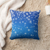 Coussin Blue Snowflakes Cushion (Couverture)