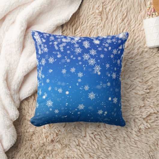 Coussin Blue Snowflakes Cushion (Couverture)
