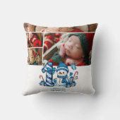 Coussin Blue Snowman Premier Noël (Verso)