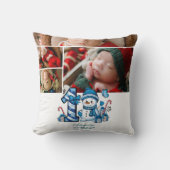 Coussin Blue Snowman Premier Noël (Recto)