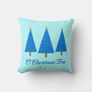 Coussin Blue Star Motif moderne Arbres de Noël