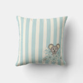 Coussin Blue Stripe Cute Baby Koala Ours Chambre pour enfa (Verso)