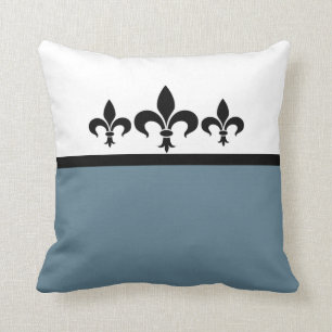 Coussin Blue Swanky Fleur De Lis