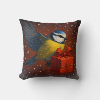 Coussin Blue Tit Bird - Holidays - Pillow