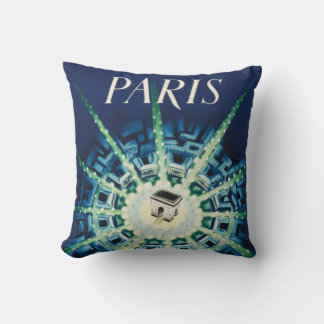 Coussin Blue Vintage Paris City Air France