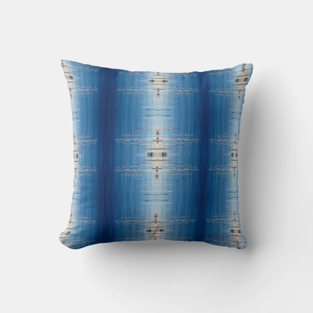 Coussin Blue Water Résumé Design (Recto)