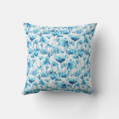 Coussin Blue Watercolor Daisies (Verso)