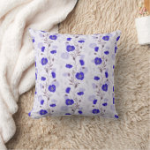 Coussin Blue Watercolor Poppies (Couverture)