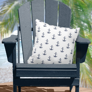 Coussin Blue Wave Anchor Navy/Wht ID836
