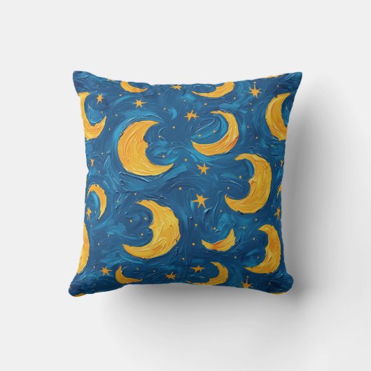Coussin Blue Yellow Starry Sky (Verso)