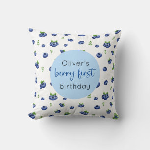 Coussin Blueberry 1er anniversaire Berry First