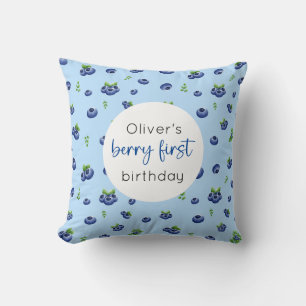 Coussin Blueberry 1er anniversaire Berry First