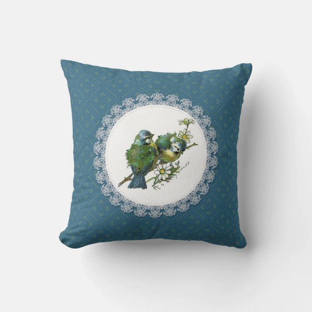 Coussin Bluebirds vintages (Recto)