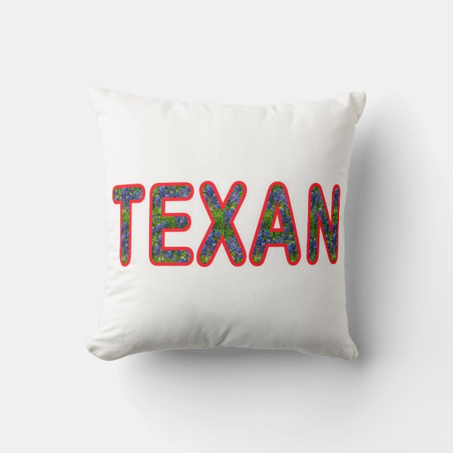Coussin Bluebonnet Texan (Recto)