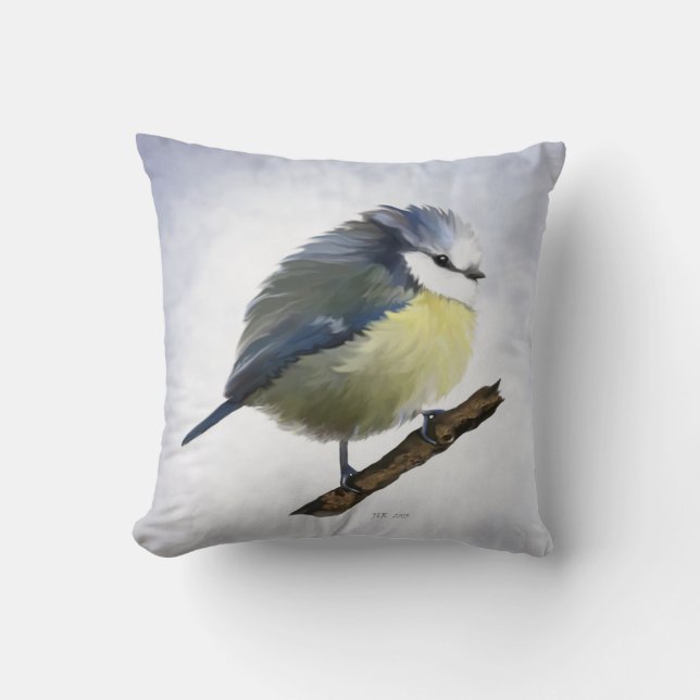 Coussin Bluetit rond (Recto)