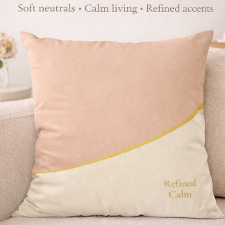 Coussin Blush Gold Harmony Throw Pillow