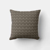 Coussin Blush & Olive Scallop Geometric Throw Pillow (Verso)