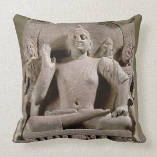 Coussin Bodhisattva posé, Mathura (grès rouge)