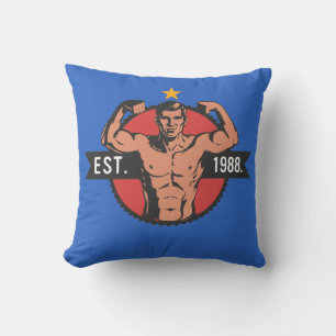 Coussin Bodybuilder Vintage FÉDÉ 1988