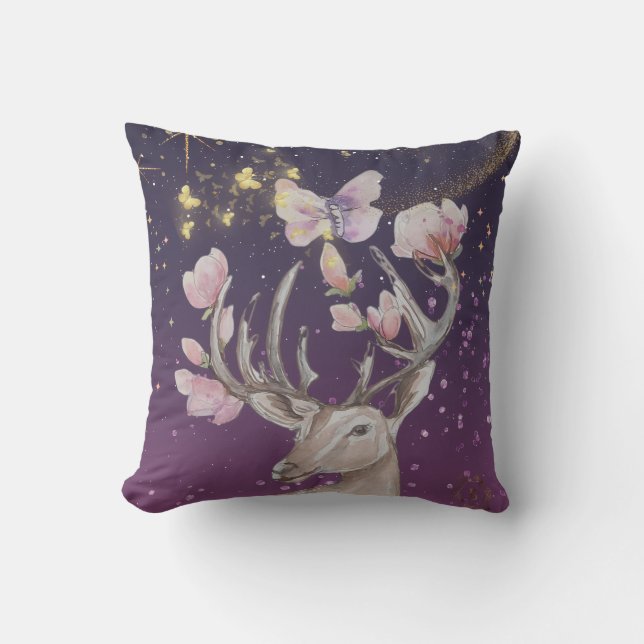 Coussin Boganhues de cerfs célestes (Recto)