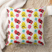 COUSSIN BOGUES ET FLEURS DE BÉBÉ ROUGE ET JAUNE (Couverture)