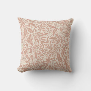 Coussin Bogues forestières - motif botanique maximaliste -