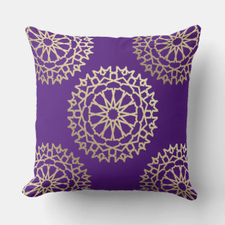 Coussin Bohême chic violet