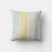 Coussin Bohème géométrique moderne de cottage jaune et men (Recto)