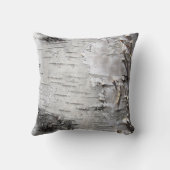 Coussin bohème rustique pays chic écorce d'arbre blanc bou (Verso)