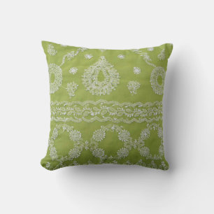 Coussin bohème vert