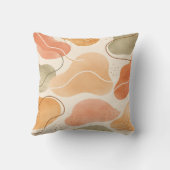 Coussin Boho Abstract Organic Shape Pillow - Earthy Terrac (Verso)