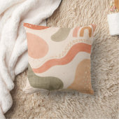 Coussin Boho Abstract Organic Shape Pillow - Earthy Terrac (Couverture)
