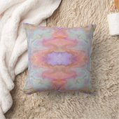 Coussin Boho Abstrait Rose Pâle Crème Inspirativité (Couverture)