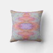 Coussin Boho Abstrait Rose Pâle Crème Inspirativité (Verso)