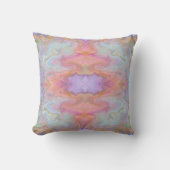 Coussin Boho Abstrait Rose Pâle Crème Inspirativité (Recto)
