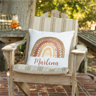 Coussin Boho Arc-en-ciel Bohemian Soleil Terre Couleur nat