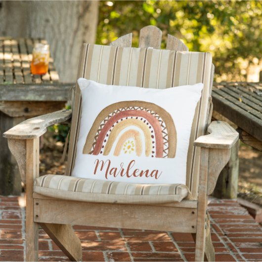 Coussin Boho Arc-en-ciel Bohemian Soleil Terre Couleur nat (Chaise)