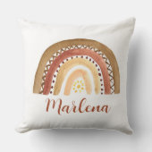 Coussin Boho Arc-en-ciel Bohemian Soleil Terre Couleur nat (Recto)