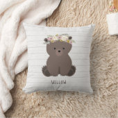Coussin Boho Bear Grey Wood (Couverture)