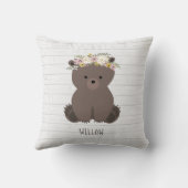 Coussin Boho Bear Grey Wood (Verso)