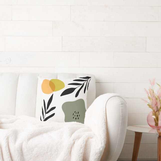 Coussin Boho botanique art Abstrait (Canapé)