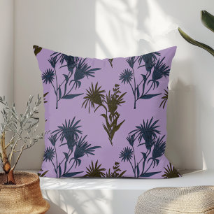 Coussin Boho Botanique Fleur Motif Lavande
