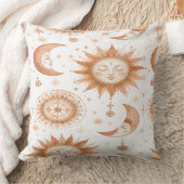 Coussin Boho Celestial Sun Moon Throw Pillow (Couverture)