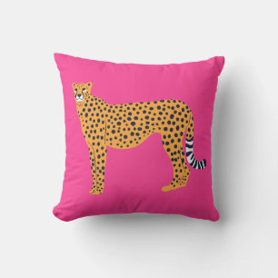 Coussin Boho Cheetah sur Bright Pink