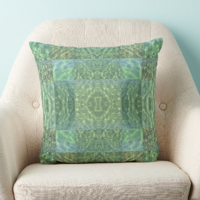 Coussin Boho Chic Ocean Green et Seafoam (Créateur téléchargé)