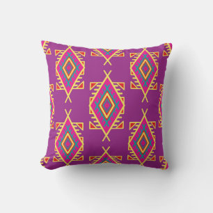 Coussin Boho Chic : Ornement Ethnique Sans Seamless