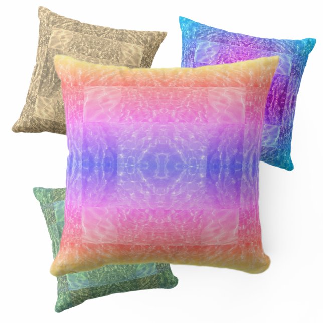 Coussin Boho Chic violet rose orange et jaune (Créateur téléchargé)